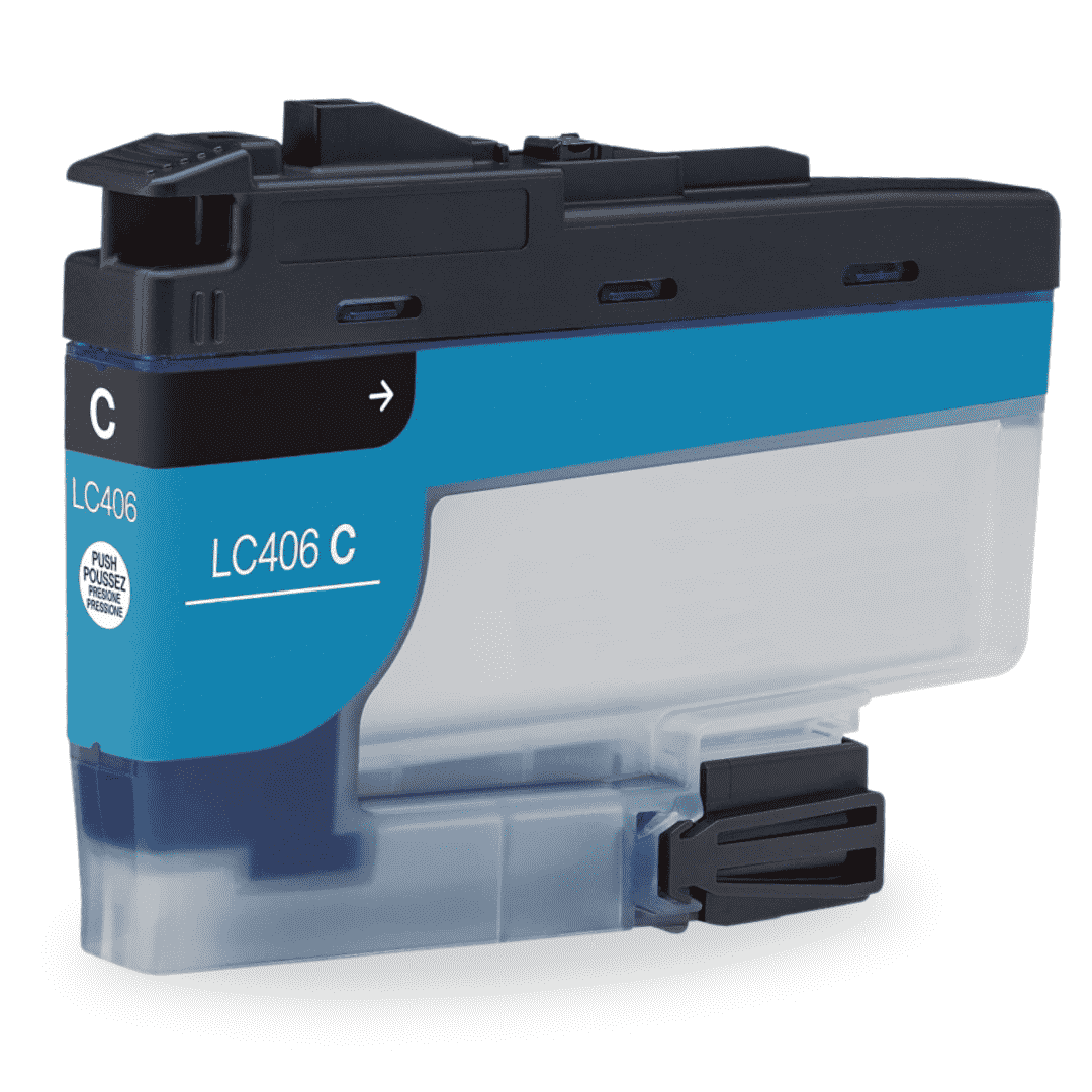 Compatible Brother LC406C Standard Yield Cyan Ink Cartridge